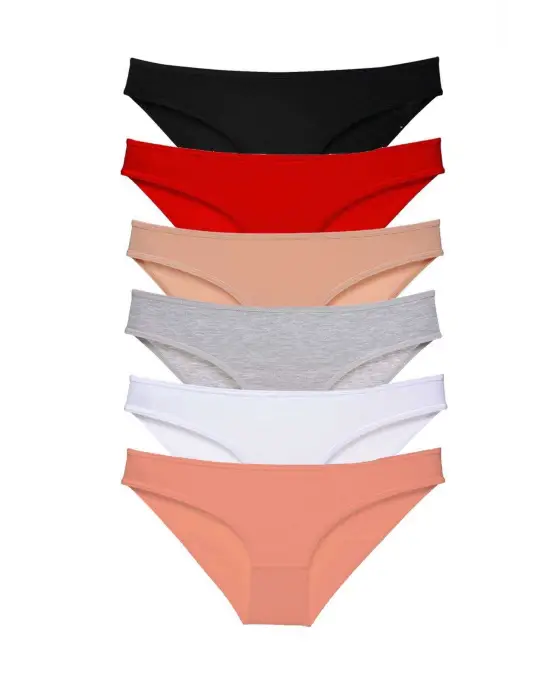 Omarı Yumuşak Likralı Kadın Slip Külot Seti