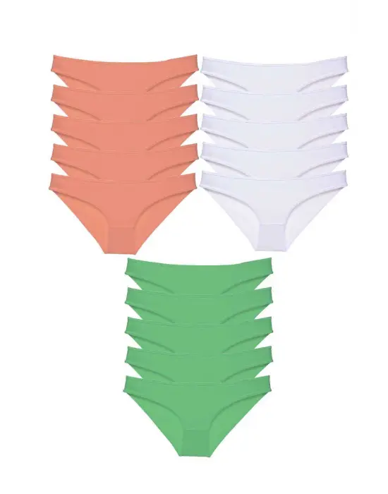 Omarı Likralı Kadın Slip Külot Seti