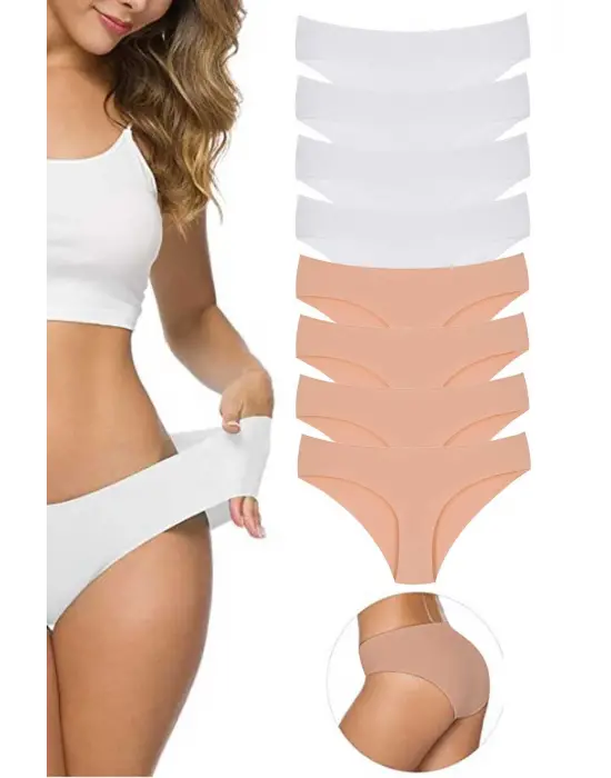 Omarı Dikişsiz Esnek Kadın Külot Seti