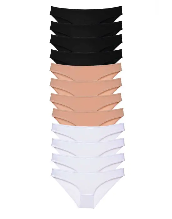 Omarı Ultra Konforlu 12 Adet Likralı Kadın Slip Külot Seti