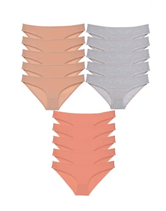 Omarı Likralı Kadın Slip Külot Seti | Süper Eko | Renk Seçenekleri