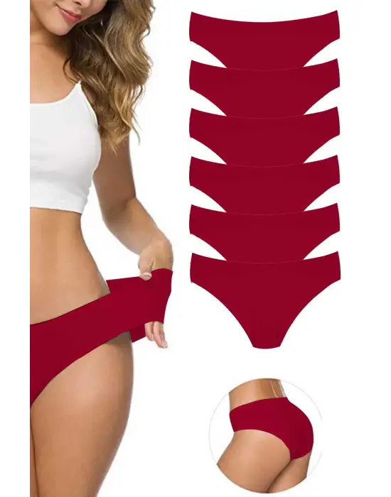 Omarı Esnek Dikişsiz Lazer Kesim Kadın Külot