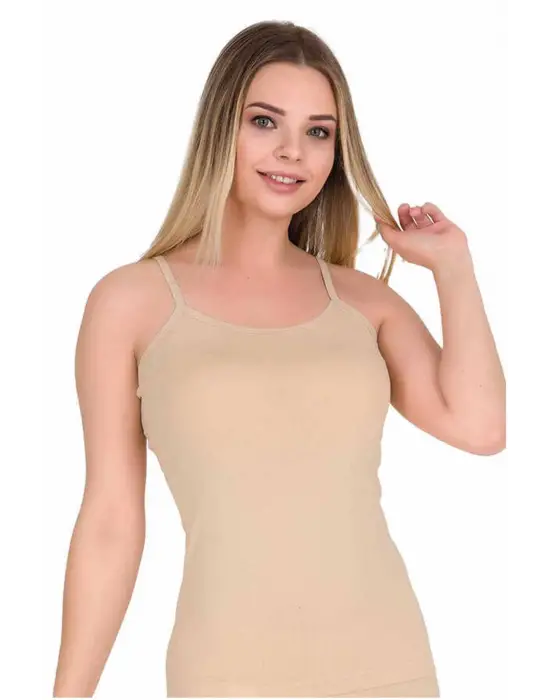 Omarı Rahat ve Şık Kadın Pamuklu Askılı Atlet