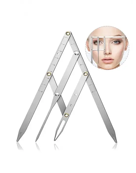 Omarı Estetik Kaş Ölçüm Cetveli, Kalıcı Makyaj Pergeli