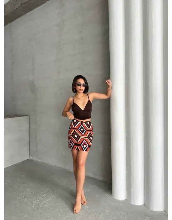 Zarif Etnik Desen Etek