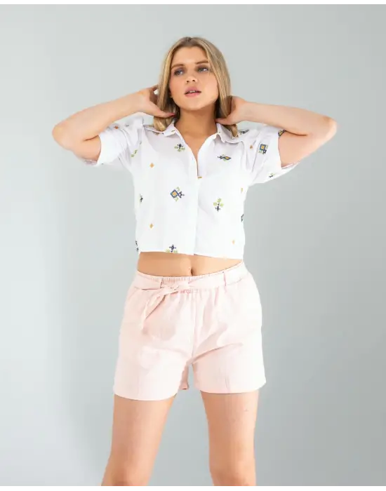 Etnik Desenli Gömlek