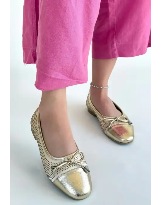 Etya Gold Cilt Babet Ayakkabı