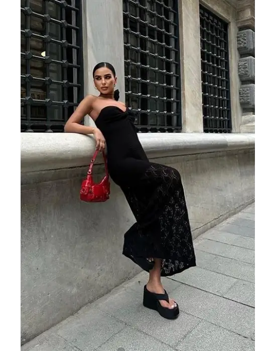 Eudora Ajurlu StraplezElbise 2771