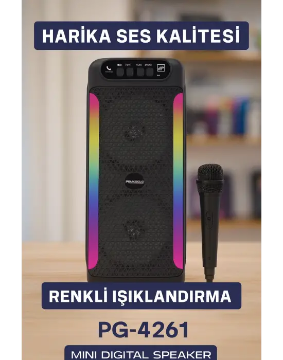 Ev Ve Dış Mekan Kullanımına Uygun Rgb Işıklı Hoparlör