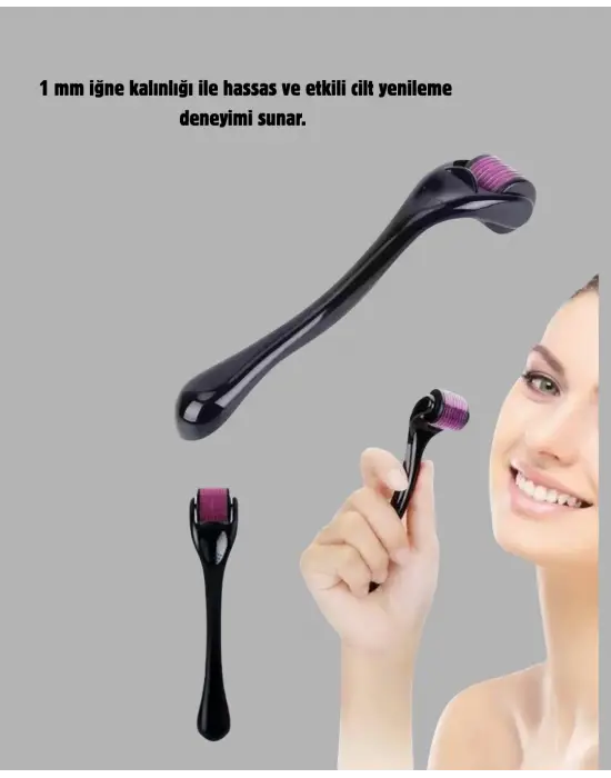 Evde Profesyonel Cilt Bakımı Dermaroller + Siyah Nokta Temizleyici Setı