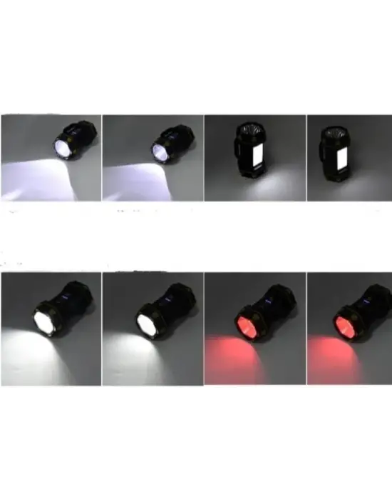 F-262 Yeni Güçlü Çift Taraflı Taşınabilir Spot Ve Işıldak Usb Powerbank Şarjlı Fener