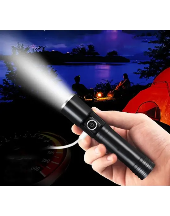 F-90 Aluminyum Kaplama Mıknatıslı Şarjlı El Feneri