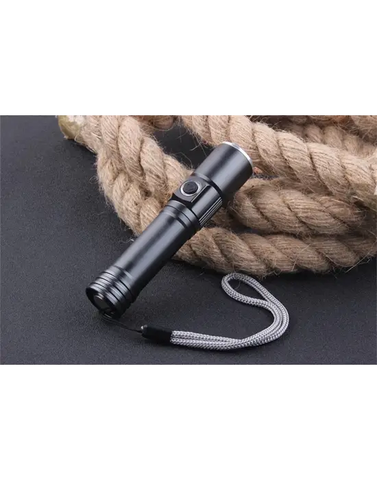 F-90 Aluminyum Kaplama Mıknatıslı Şarjlı El Feneri