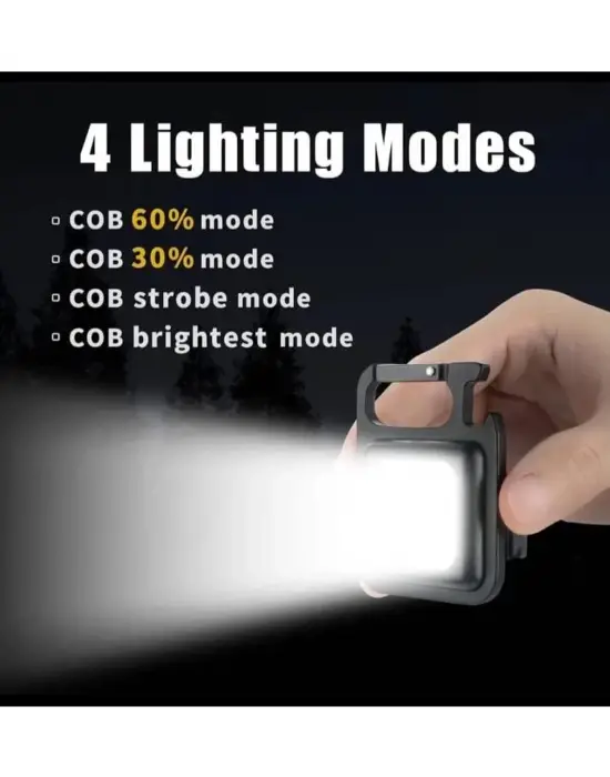 F.20a Mıknatıslı Kamp Feneri El Feneri 800 Lümen 30 Cob