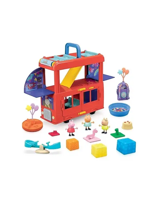 F8881 Peppa Pig 2si1 arada Part Otobüsü +3 yaş