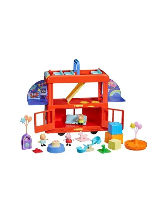 F8881 Peppa Pig 2si1 arada Part Otobüsü +3 yaş