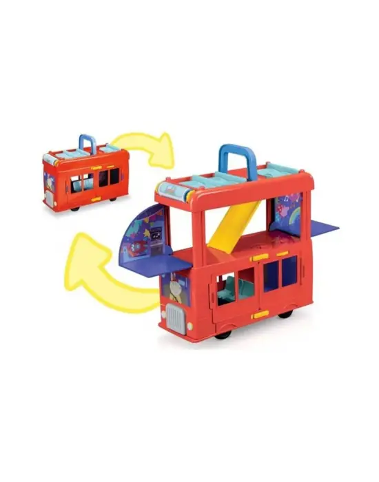 F8881 Peppa Pig 2si1 arada Part Otobüsü +3 yaş