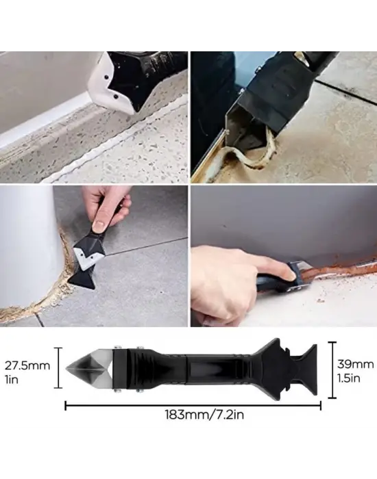 Fayans Derz Silikon Kazıyıcı Sıyırıcı Ve Uygulayıcı Aparat 3 Ü 1 Arada