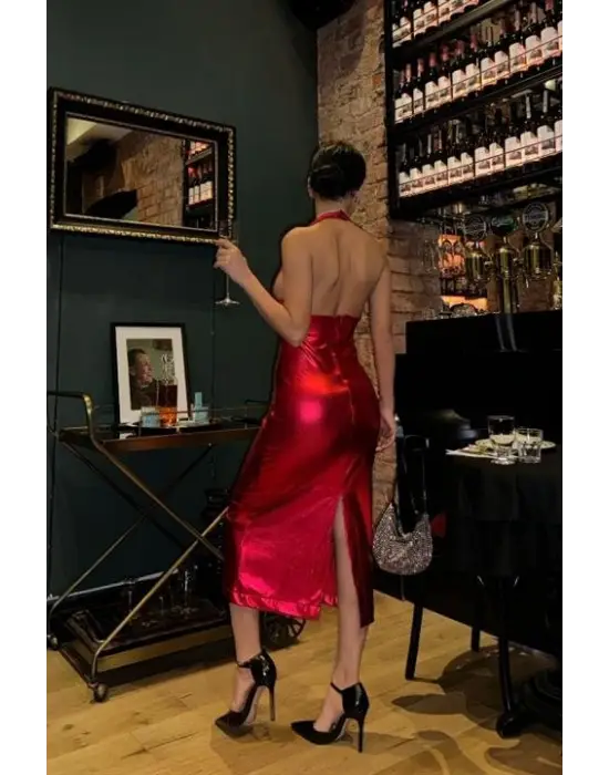 Felicia Sırt Dekolteli Elbise 2583-08