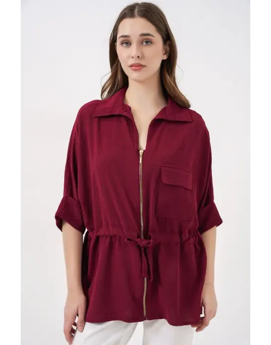 Göz Alıcı Fermuarlı Gömlek