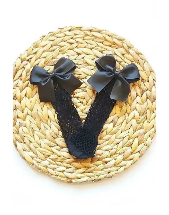 Omarı Trend Sevenler İçin File Detaylı Kız Çocuk Çorap