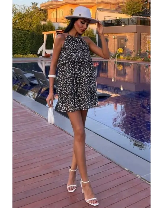 Fırfırlı Şifon Elbise 2905-08