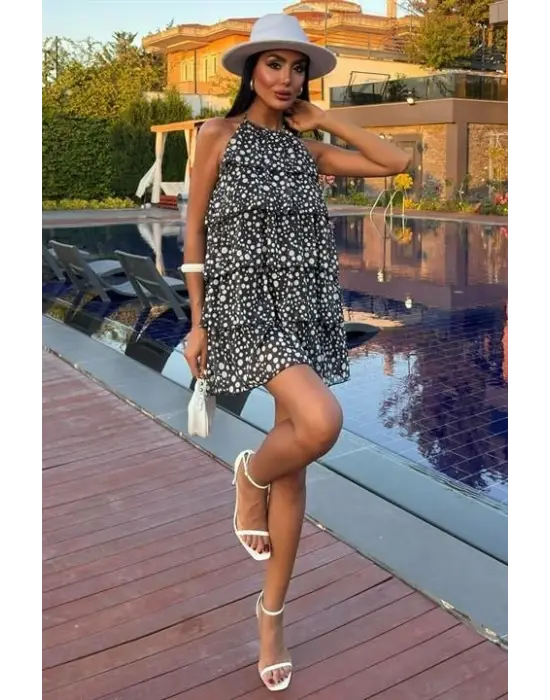 Fırfırlı Şifon Elbise 2905-08