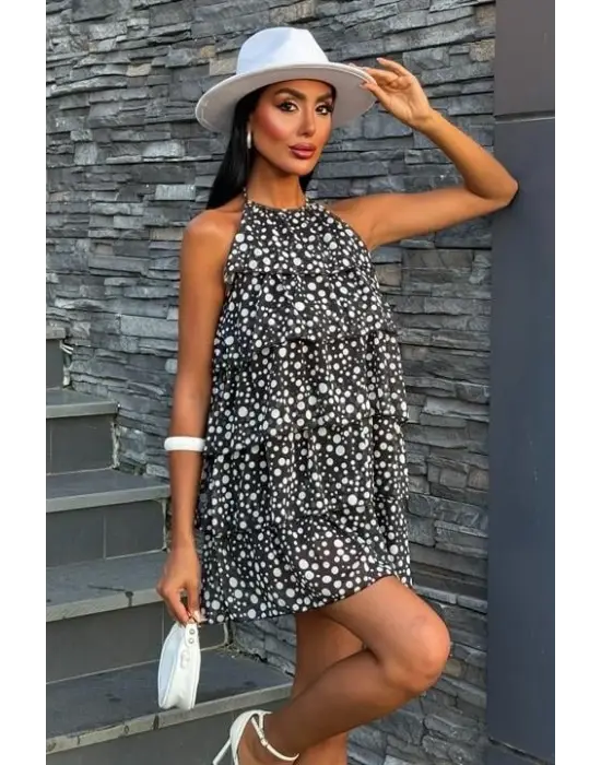 Fırfırlı Şifon Elbise 2905-08