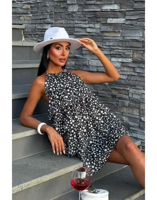 Fırfırlı Şifon Elbise 2905-08