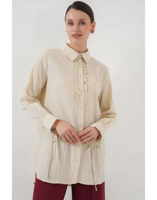Estetik Fırfırlı Gömlek Tunik