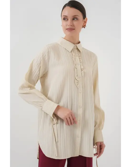 Estetik Fırfırlı Gömlek Tunik