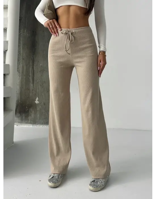 Fit comfort bej salaş pantolon A6011