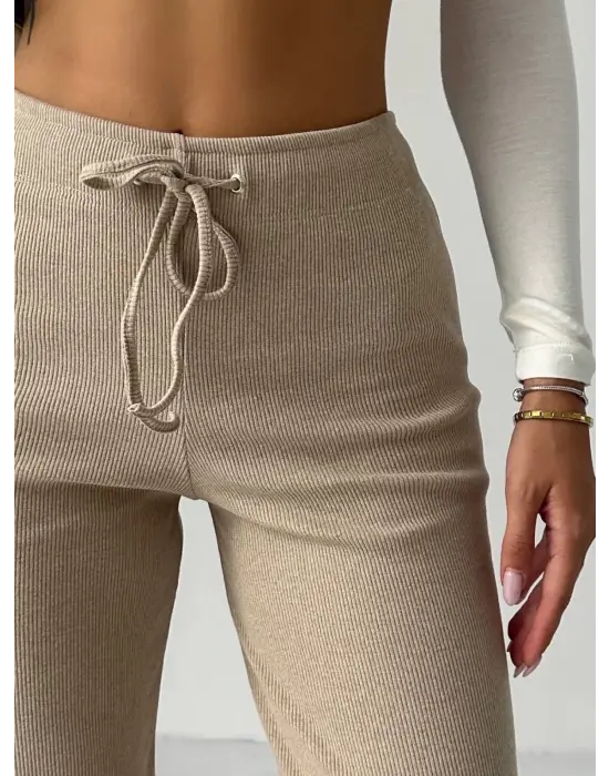 Fit comfort bej salaş pantolon A6011