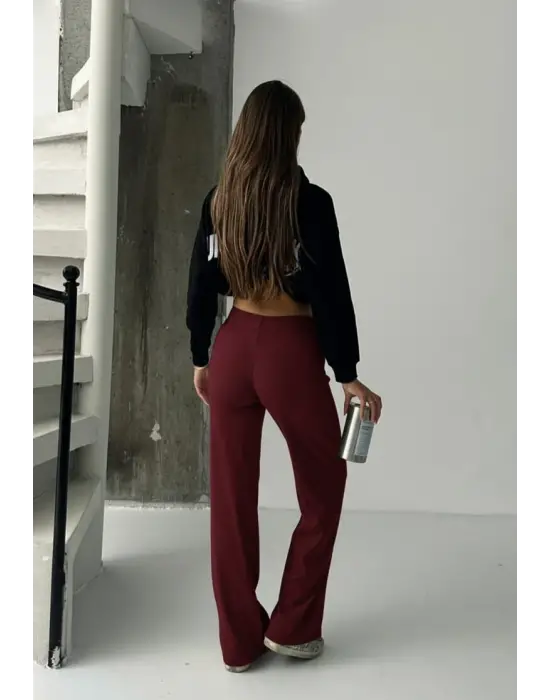 Fit comfort bej salaş pantolon bordo A6011