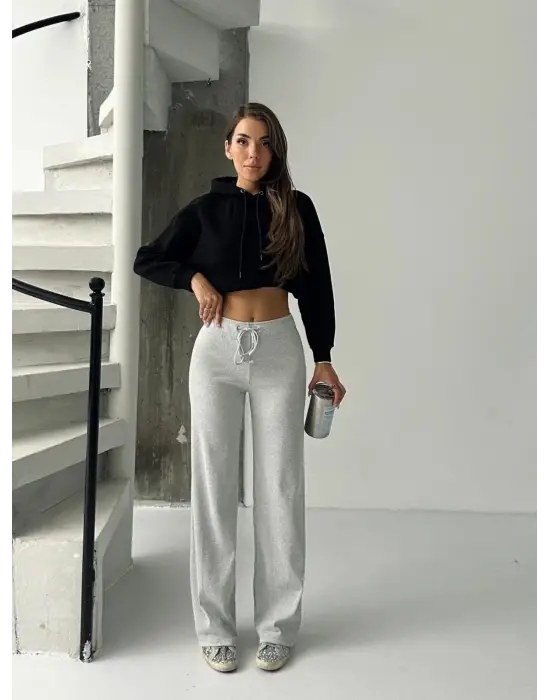 Fit comfort gri salaş pantolon A6011