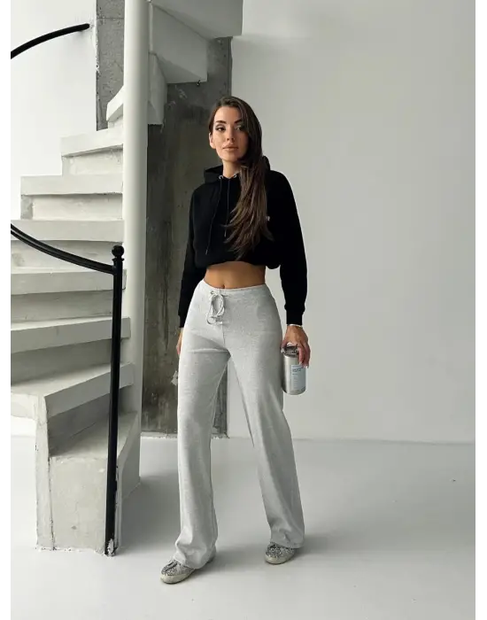 Fit comfort gri salaş pantolon A6011