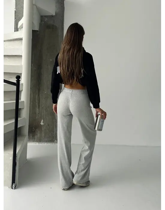 Fit comfort gri salaş pantolon A6011