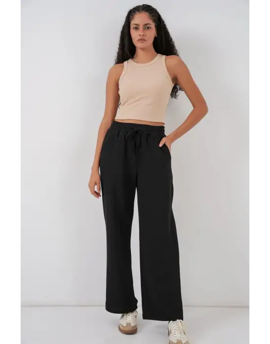 Fitilli Pantolon 30053 - Siyah