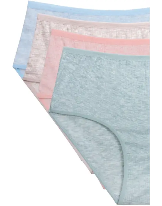 Omarı Yüksek Bel Fitilli Ribana Bato Külot Seti