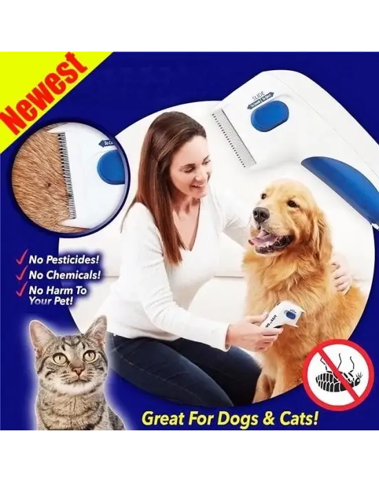 Flea Doctor Kedi Ve Köpekler İçin Pilli Pire Tarağı