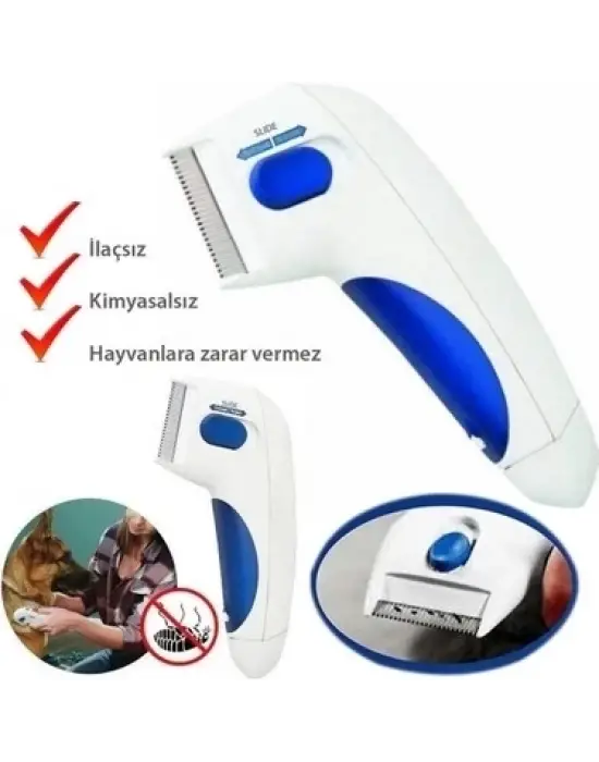 Flea Doctor Kedi Ve Köpekler İçin Pilli Pire Tarağı