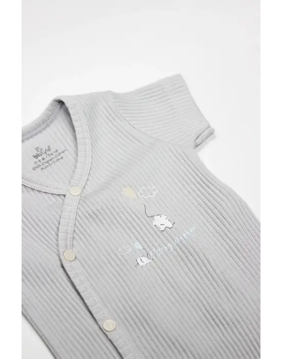 Flying Elephant 2li Yarım Kol Badi 17117 Ekru Gri