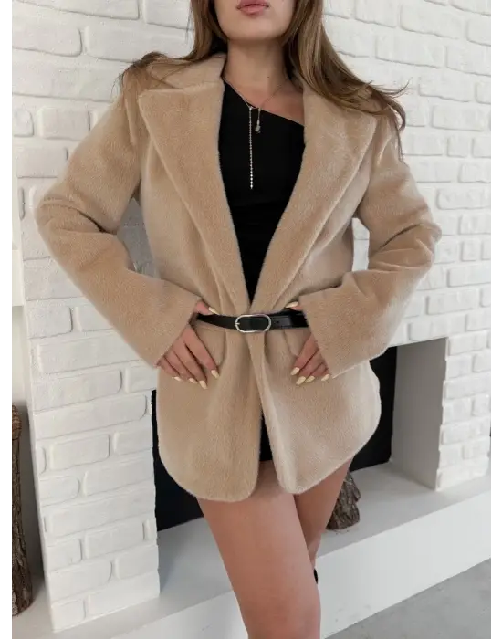 Fok ceket premıum kalite bej st255860