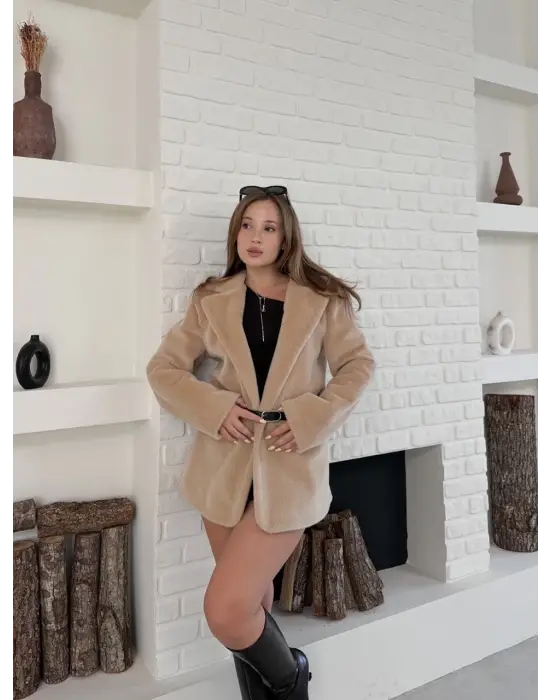 Fok ceket premıum kalite bej st255860