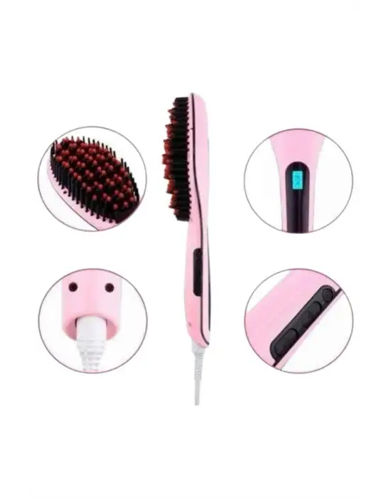 Fön Etkili Saç Düzleştirici Tarak Yıpranma Karşıtı Döner Kablo Isı Ayarlı