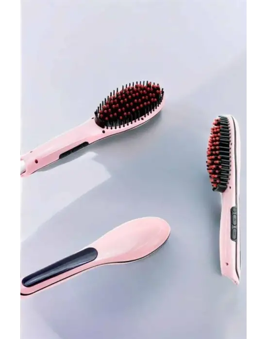 Fön Etkili Saç Düzleştirici Tarak Yıpranma Karşıtı Döner Kablo Isı Ayarlı