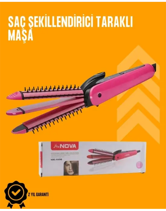 Fön İşlemine Uyumlu Sabitleyici Saç Tarağı