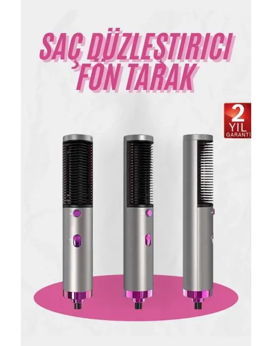 Fön Tarak Düzleştirici Seramik Kaplama Fön Makinesi Saç Kurutma