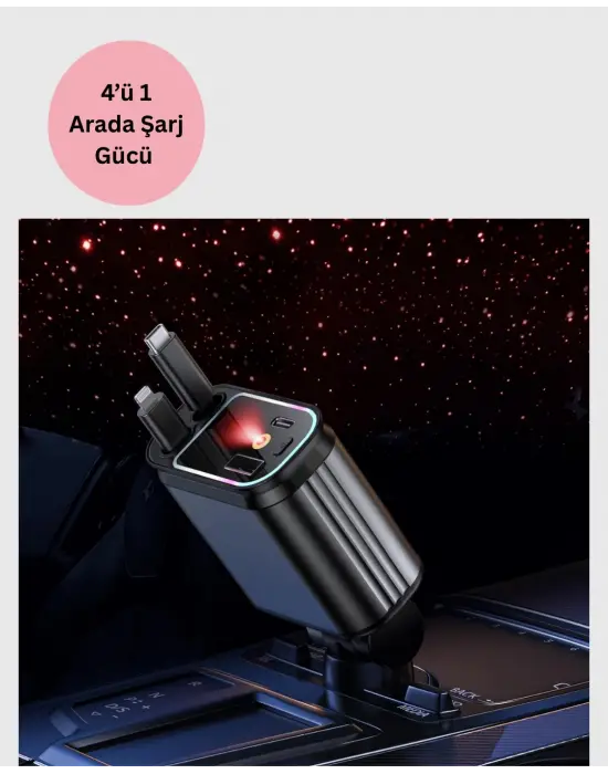 Ford, Opel, Volvo, Skoda Araçlar İçin 66w Çoklu Hızlı Şarj Cihazı