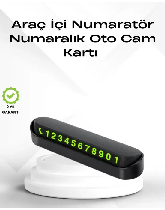 Fosforlu Işıltı İle Araç İçi Telefon Numaratörü – Güvenli Parkın Anahtarı